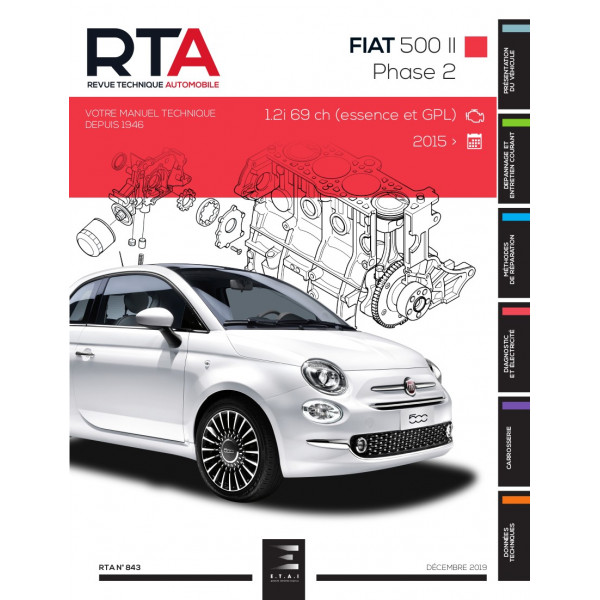 RTA 843 FIAT 500 II Phase 2 (2015 à ce jour)