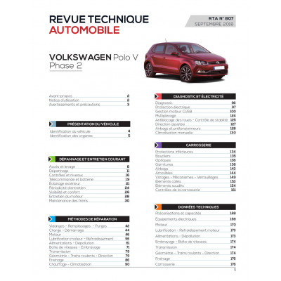 RTA 807 POLO V Ph.2 - 1.4 TDI (90 ch) depuis 02/2014