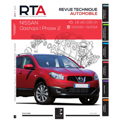 RTA 805 QASHQAI I Ph2:1.6 DCI(130 ch) 03/2010à 2014