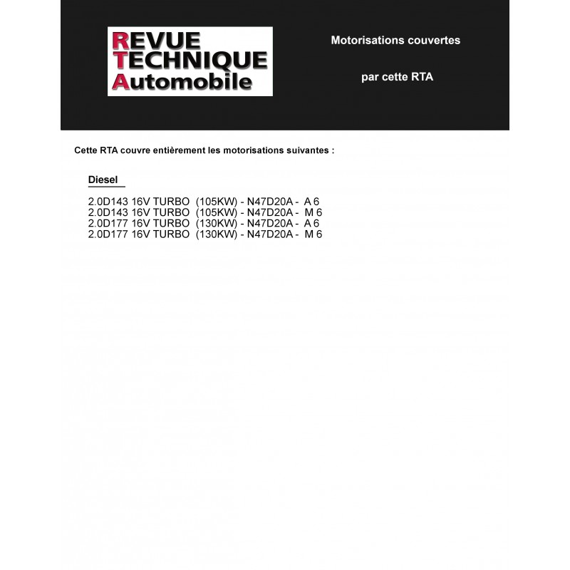 Revue Technique Bmw Serie 1 (RTA) Site officiel ETAI