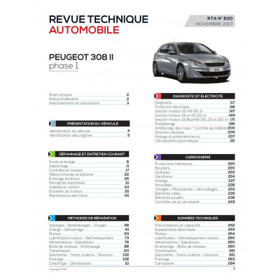 RTA 820 Peugeot 308 II Phase 1 1.6HDI