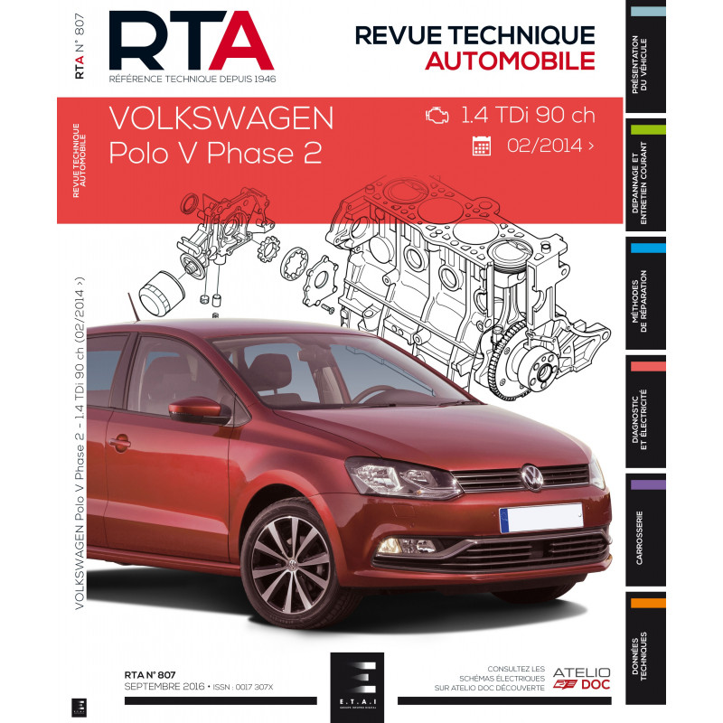VW POLO depuis 01/2002 revue technique rta EA 439 
