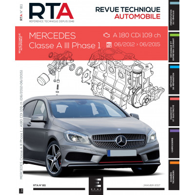 RTA 811 - Mercedes Classe A III Ph.1 (06/2012 à 06/2015) 1.5cdi