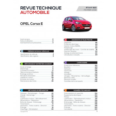 RTA 823 OPEL CORSA V : 1.4i (89 CH) DEPUIS 2014