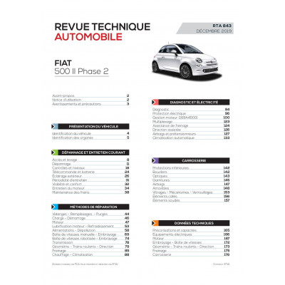 RTA 843 FIAT 500 II Phase 2 (2015 à ce jour)