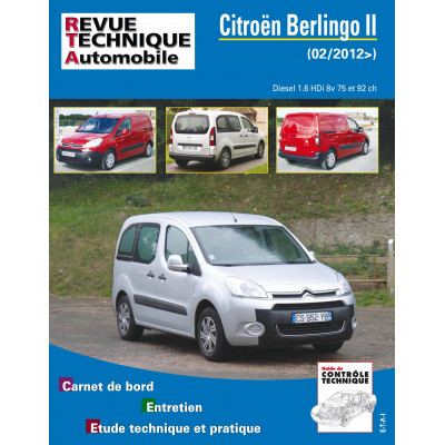 PACK RTA B778.5 CITROEN BERLINGO II (B9) PHASE 2 (2012 à 2015) + PDF