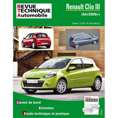 PACK RTA B777 RENAULT CLIO III PHASE 2 (2009 à 2014) - Diesel + PDF