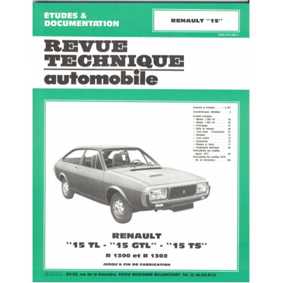 RENAULT 15 TL GTL et TS
