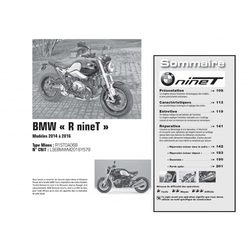 BMW Motorrad Plan d`entretien R 1200 C / R 850 C