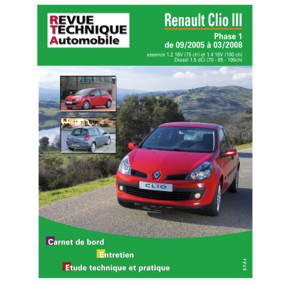 PACK RTA B702.5 RENAULT CLIO III PHASE 1 (2005 à 2009) + PDF