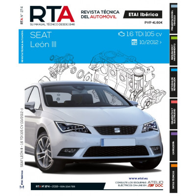Documentación técnica RTA 274 SEAT LEON III (5F) FASE 1 (2012 -2016)