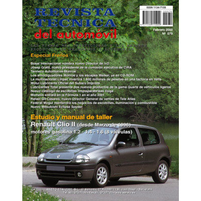 Documentación técnica RTA 79 RENAULT CLIO II FASE 1 ET 2 (1998 -2006) - Gazolina