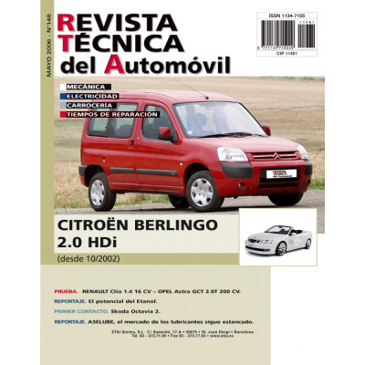 Documentación técnica RTA 148 CITROEN/PEUGEOT BERLINGO I (M59)/PARTNER I FASE 2 (2002 -2010)