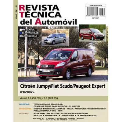 Documentación técnica RTA 187 CITROEN/FIAT/PEUGEOT JUMPY/SCUDO/EXPERT II (2007 -2016)