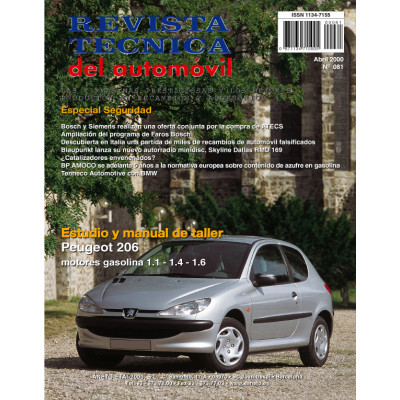 Documentación técnica RTA 81 PEUGEOT 206 (1998 -2003) Gazolina1.1/1.4/1.6