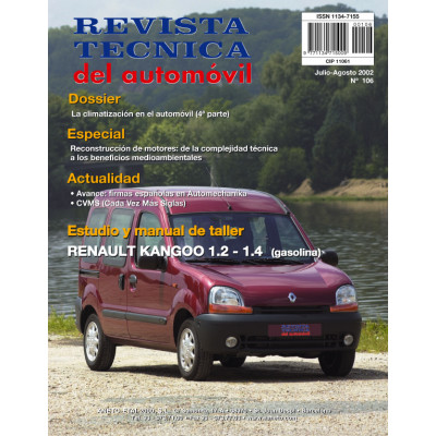 Documentación técnica RTA 106 RENAULT KANGOO I (1997 -2003) - Gazolina