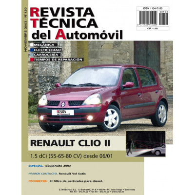 Documentación técnica RTA 120 RENAULT CLIO II FASE 1 (1998 -2001) - Diesel