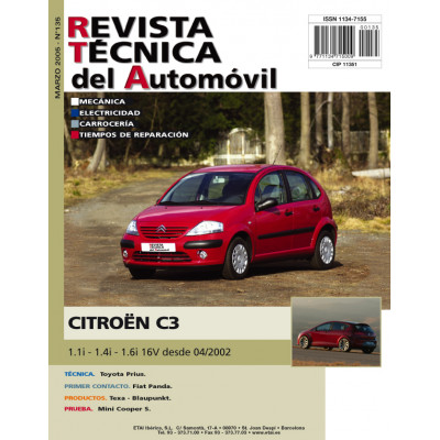 Documentación técnica RTA 135 CITROEN C3 I FASE 1 et 2 (2002 -2010) - Gazolina