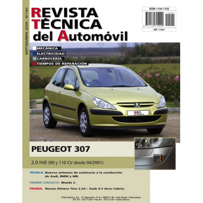 Documentación técnica RTA 140 PEUGEOT 307 FASE 1 (2001 -2005)