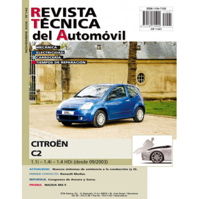 Documentación técnica RTA 142 CITROEN C2 (2003 -2008)
