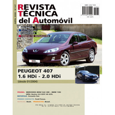Documentación técnica RTA 147 PEUGEOT 407 (2004 -2011)