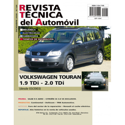 Documentación técnica RTA 154 VOLKSWAGEN TOURAN I (2003 -2010)