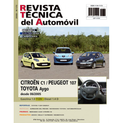 Documentación técnica RTA 173 CITROEN/PEUGEOT/TOYOTA C1 FASE 1/107/AYGO 1 FASE 1 (2005 -2008)