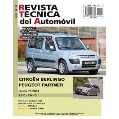 Documentación técnica RTA 180 CITROEN BERLINGO I (M59) FASE 2 (2002 -2017)