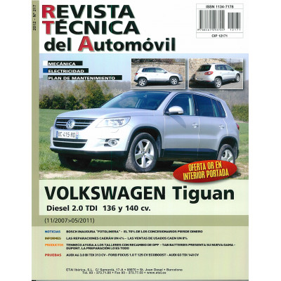 Documentación técnica RTA 217 VOLKSWAGEN TIGUAN I  FASE 1 (2007 -2011) - Diesel