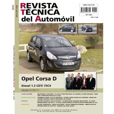 Documentación técnica RTA 229 OPEL CORSA IV FASE 2 CTDI (2011 -2015)