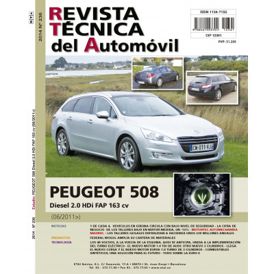 Documentación técnica RTA 236 PEUGEOT 508 FASE 1 (2011 -2014) - Diesel