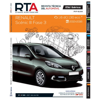 Documentación técnica RTA 269 RENAULT SCENIC / GRAND SCENIC III FASE 1 (2009 -2011)