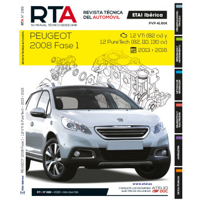 Documentación técnica RTA 289 PEUGEOT 2008 I FASE 1 (2013 -2017)