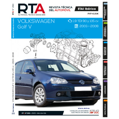 Documentación técnica RTA 290 VOLKSWAGEN GOLF V (2003 -2008)