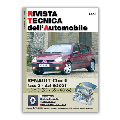 Manuale di Riparazione RTA 157 RENAULT CLIO II fase 2 (2001 - 2006) - Diesel