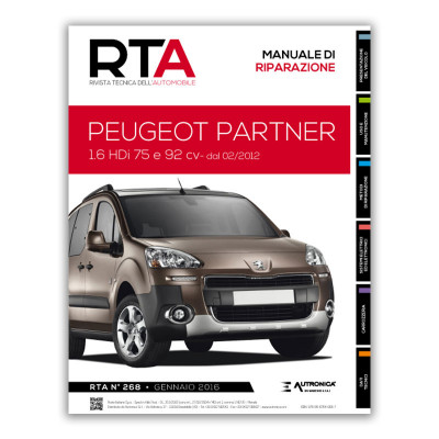 Manuale di Riparazione RTA 268 PEUGEOT PARTNER II (B9) fase 2 (2012 - 2015)