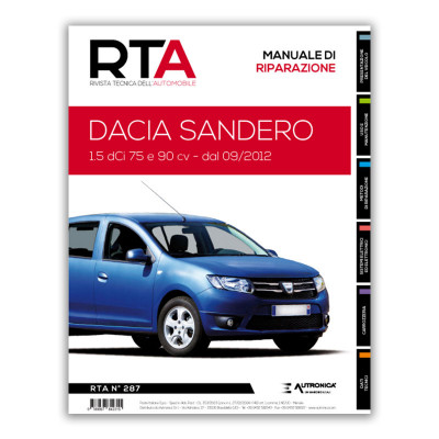 Manuale di Riparazione RTA 287 DACIA SANDERO II 5P (2012 - 2017) - Diesel
