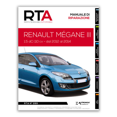 Manuale di Riparazione RTA 289 RENAULT MEGANE III (2012 - 2014)