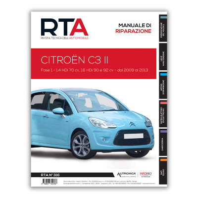 Manuale di Riparazione RTA 316 CITROEN C3 II fase 1 (2009 à 2013)