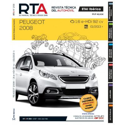 Documentación técnica RTA 259 PEUGEOT 2008 FASE 1 (2013 -2016)