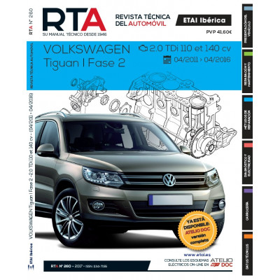 Documentación técnica RTA 260 VOLKSWAGEN TIGUAN 1 FASE 2 (2011 -2016)