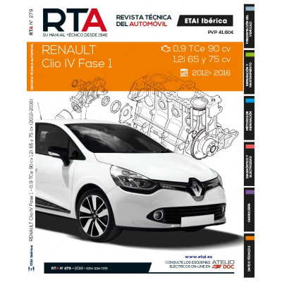 Documentación técnica RTA 279 RENAULT CLIO IV FASE 1 (2012 -2016)