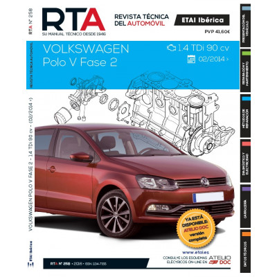 Documentación técnica RTA 258 VOLKSWAGEN POLO V  FASE 2 (2014 -)