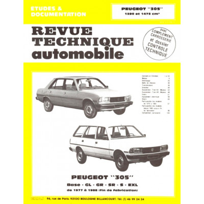 (Arrêt) RTA 381.7 PEUGEOT 305 (1982 à 1988)