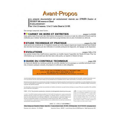 PEUGEOT 806 et CITROËN EVASION