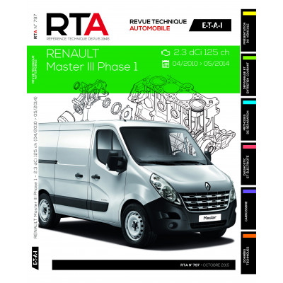 RTA B797 Renault Master III 2.3 dCi de 04/2010 à 05/2014