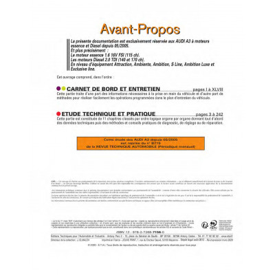 RTA B715.6 AUDI A3 II (8P) PHASE 1 (2003 à 2008)