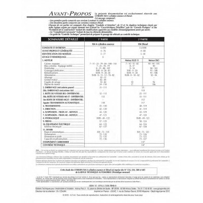 RTA 701.3 CITROEN XM (1989 à 2001)