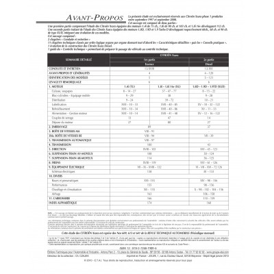 RTA 110 CITROEN XSARA PHASE 1 (1997 à 2000)