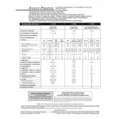 RTA 714 FIAT UNO/FIORINO (1989 à 1995)